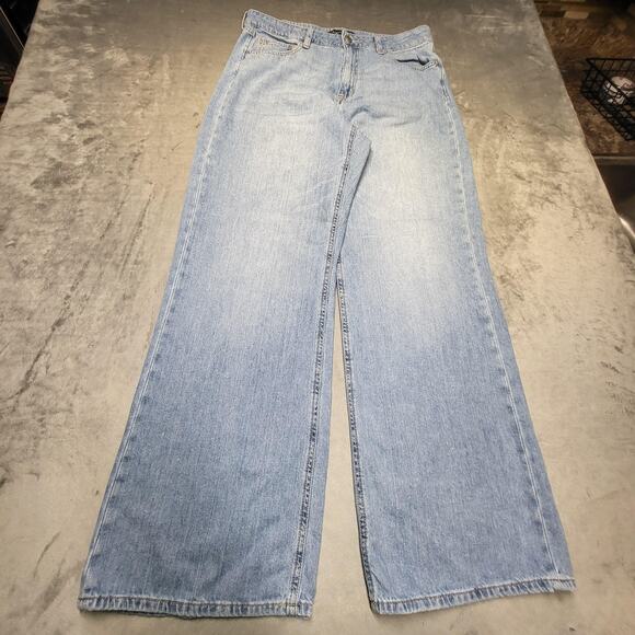 Aéropostale Denim - Aeropostale Jeans Womens 12 Blue High Rise Wide-Leg Relaxed Light Wash
